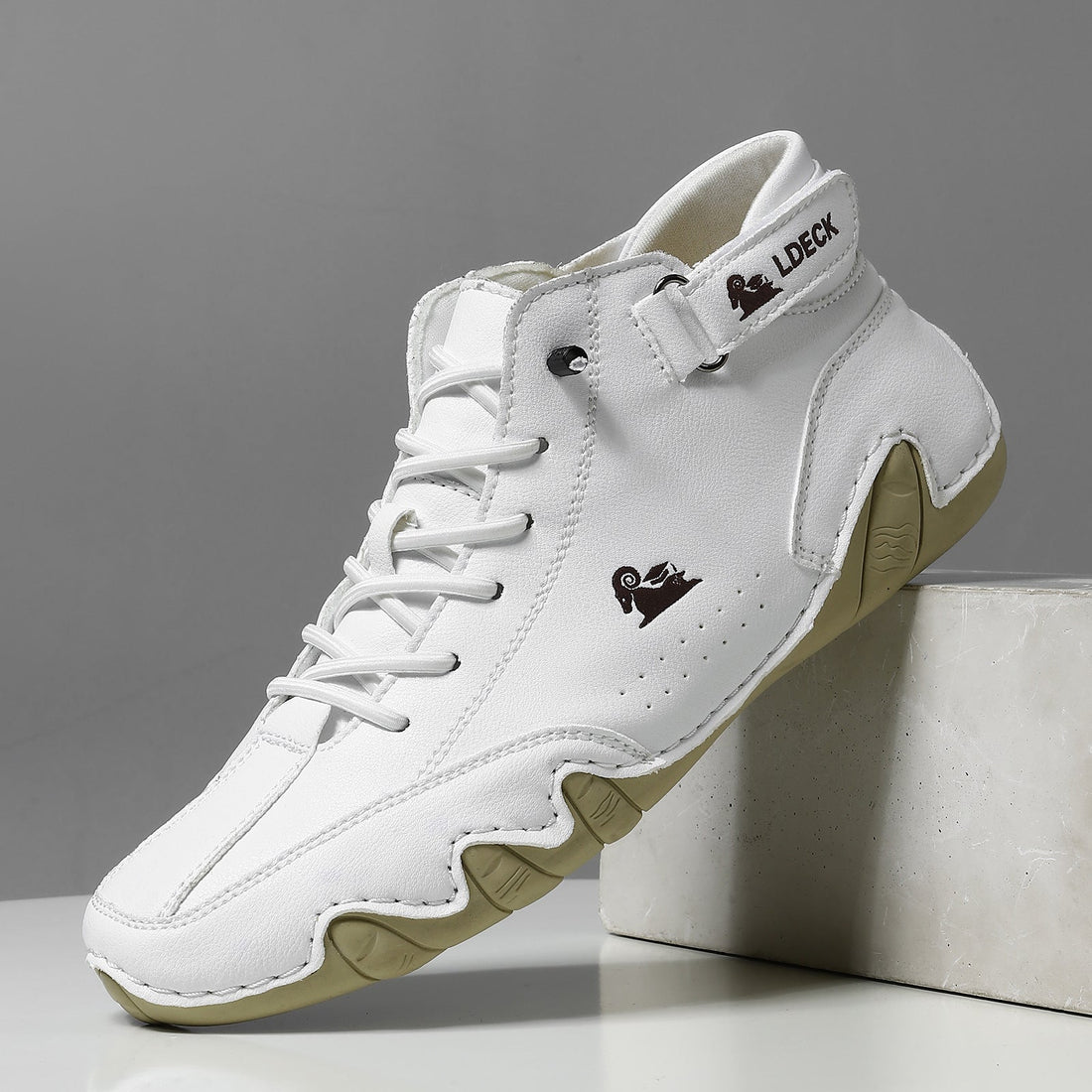 Leather Flexible Non-Slip Sole Sneakers