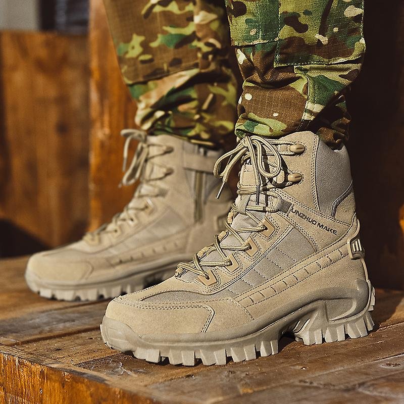 Men's Boots - Tactical Outdoor Boots - High Shaft & Non-Slip Sole