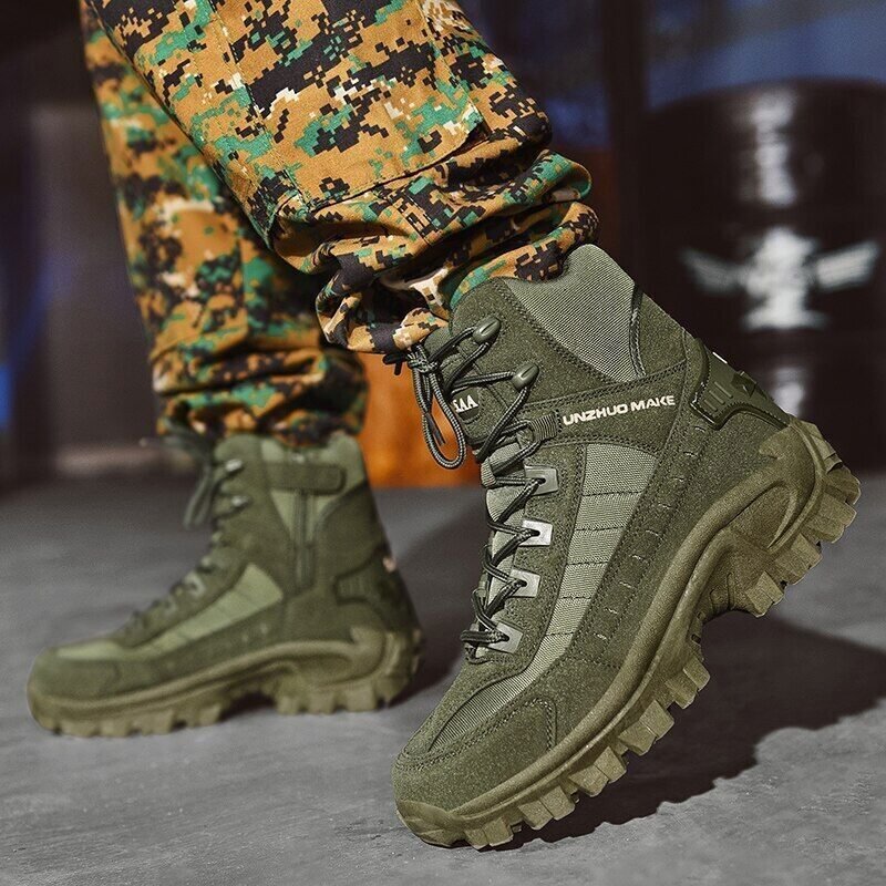 Men's Boots - Tactical Outdoor Boots - High Shaft & Non-Slip Sole