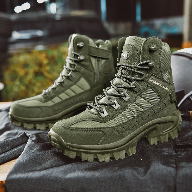 Men's Boots - Tactical Outdoor Boots - High Shaft & Non-Slip Sole