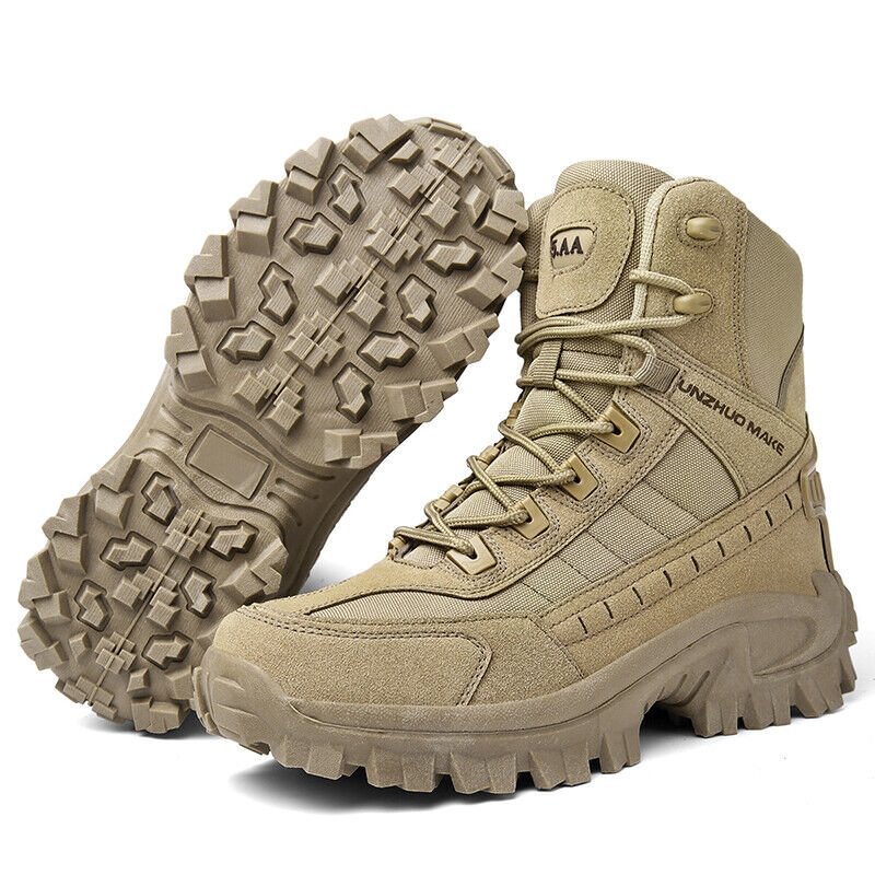 Men's Boots - Tactical Outdoor Boots - High Shaft & Non-Slip Sole