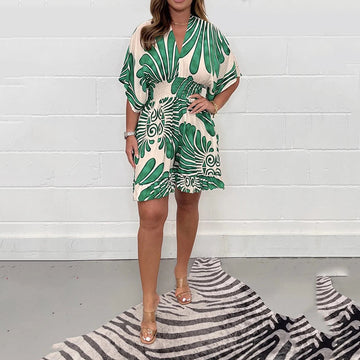 Loose Fit Waist-Fitted Comfort Romper