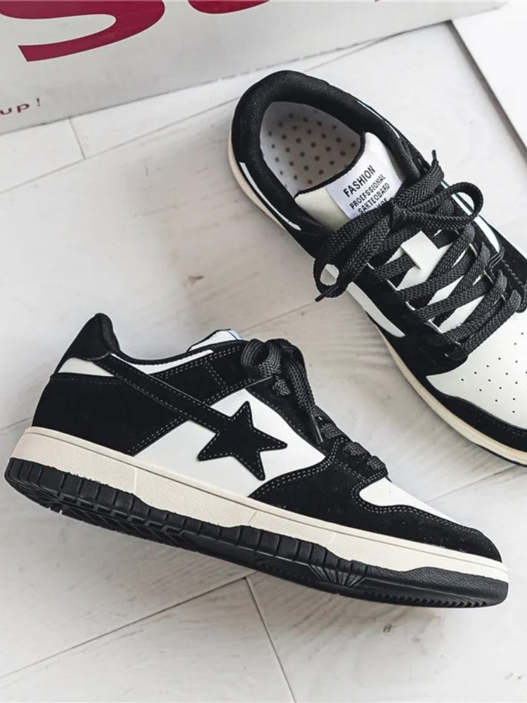 Leather Suede Comfortable Low Shaft Sneakers