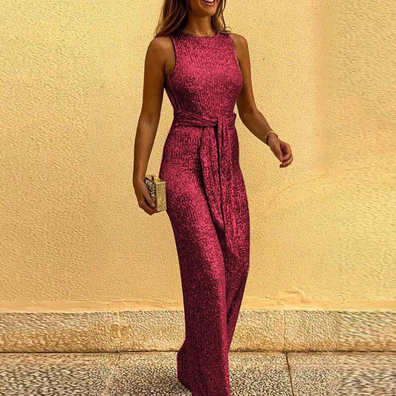 Women's Evening Dress - High Neck - Floor-Length - Sequin Design - Elegant Party Dress