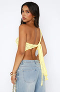 Women's Lace Top – One Shoulder – Fitted – Asymmetric Hem – Cropped Cut