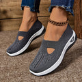 Women's Slip-On Sneakers – Breathable Knit – Cushioned Sole – Low Profile Comfort
