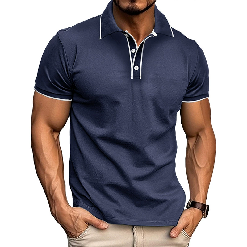 Slim Fit Contrast Details Polo Shirt