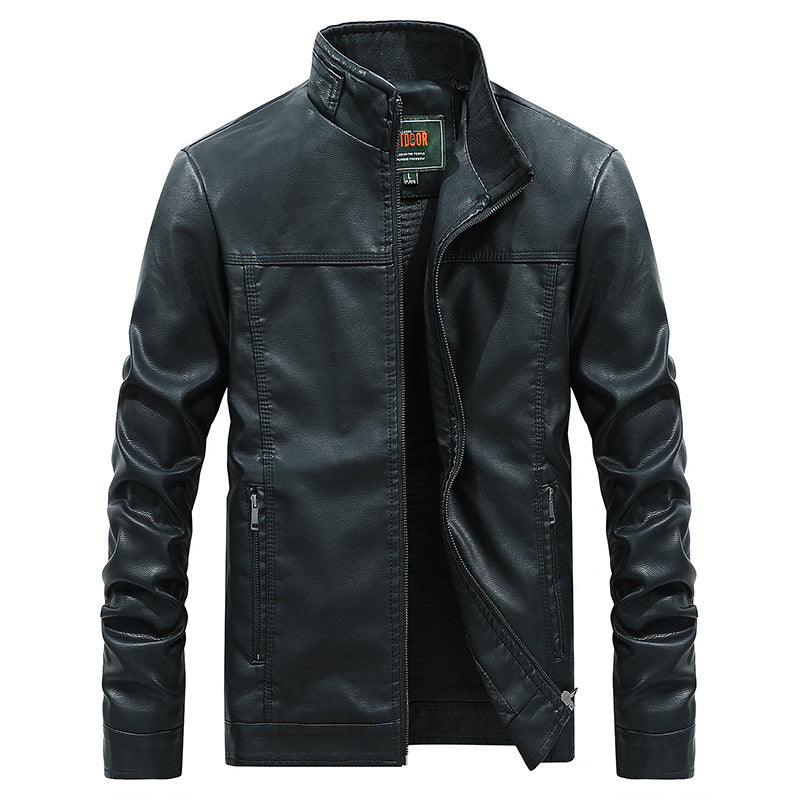 Structured Faux Leather Motorcycle Jacket