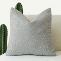 Cotton Linen Boucle Overstuffed Throw Pillow