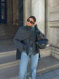 Women's Poncho - Soft Wool - Elegant Asymmetric Design - Versatile Warm Shoulder Cape