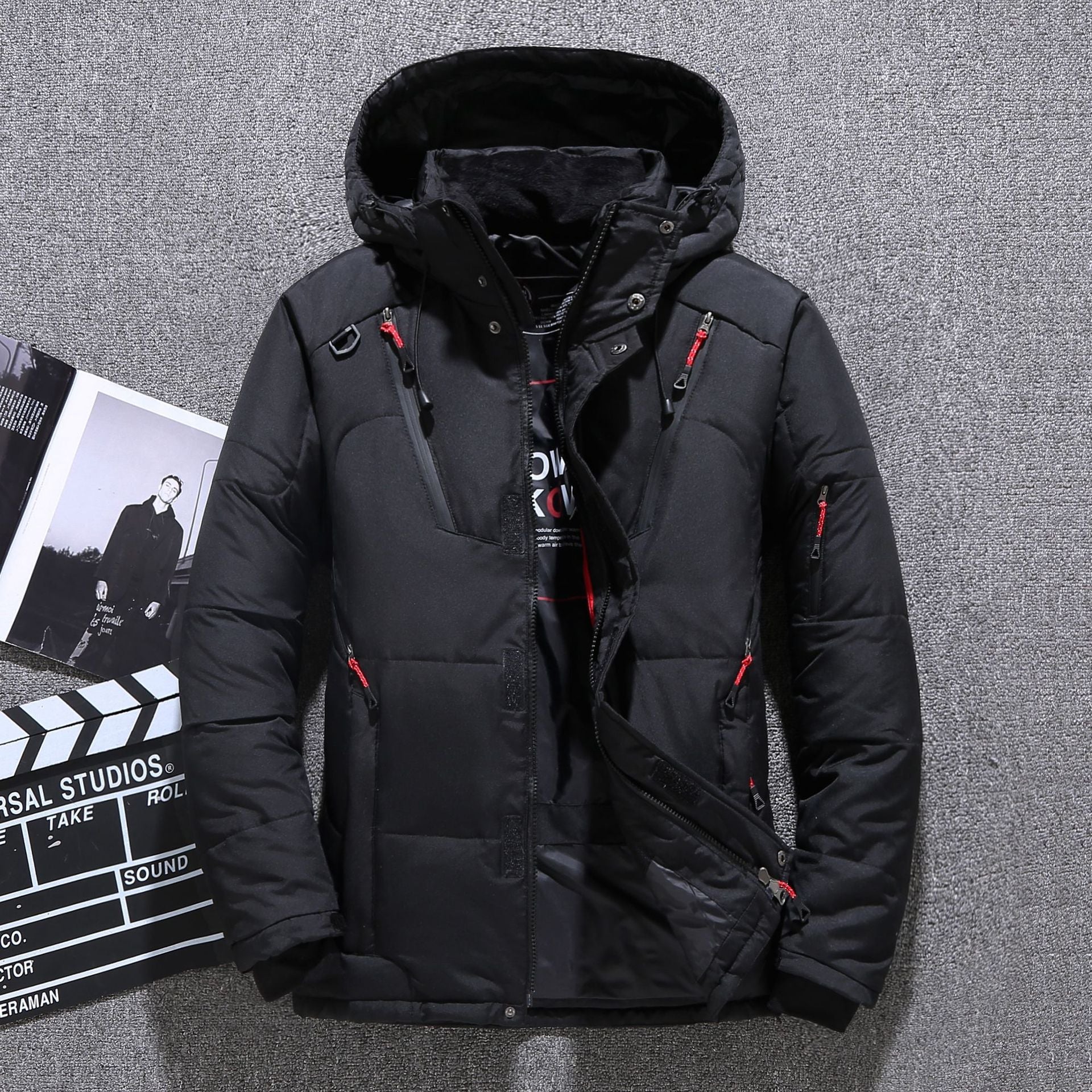 Insulated Padded Relaxed Fit Hooded Jacket