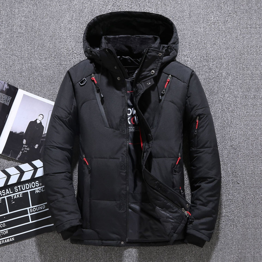 Insulated Padded Relaxed Fit Hooded Jacket