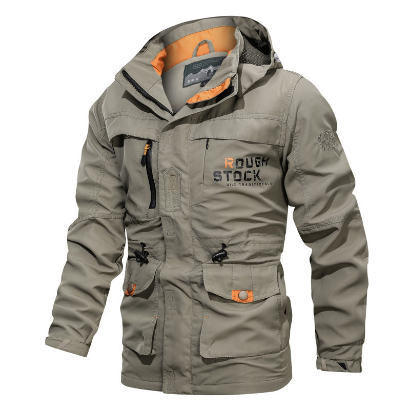 Water-Resistant Hooded Relaxed Fit Jacket