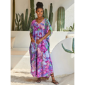 Women's Kaftan - Light and Airy - Loose Fit - V-Neck Beachwear
