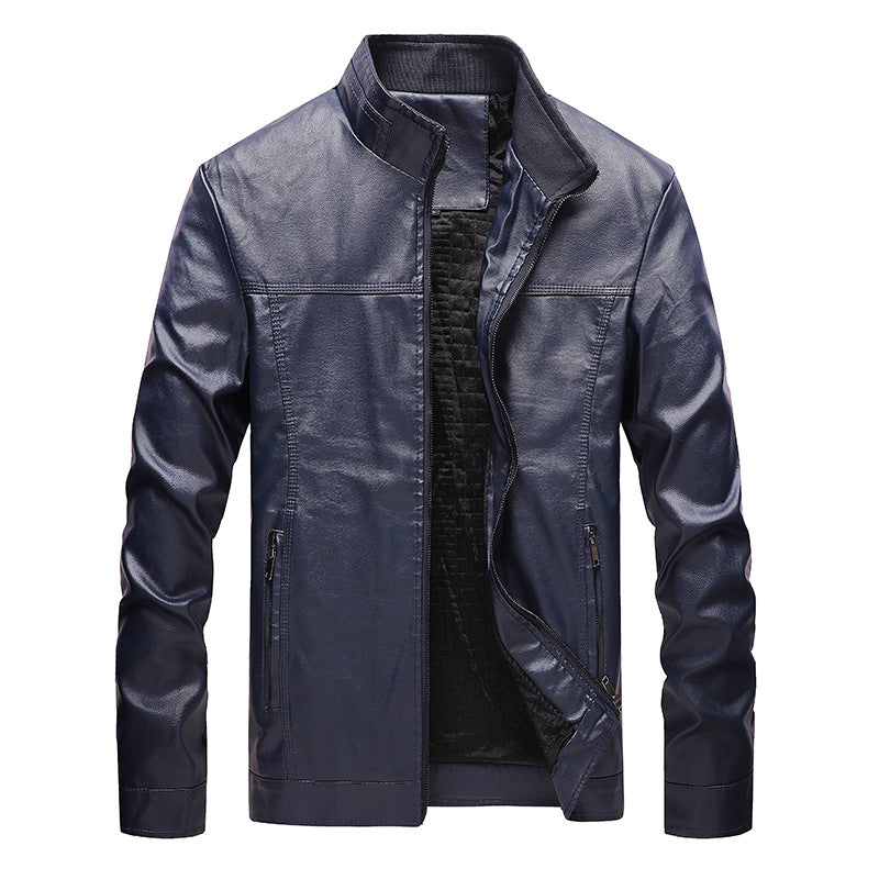 Structured Faux Leather Motorcycle Jacket