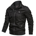 Men's Jacket – Slim Fit – Cotton Blend – Stand Collar – Zipper – Ribbed Hem – Epaulettes