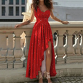 Dress for Women - Asymmetrical Evening Dress - Sweetheart Neckline - Elegant Party Look