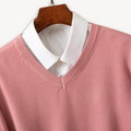 Men's V-neck Sweater – Slim Fit – Soft Knit Quality – Ribbed Edges – Versatile Style