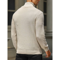 Men's Sweater with Half-Zip – Textured Knit – Tailored Fit – Ribbed Edges