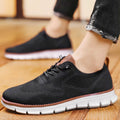 Men's Sneakers – Breathable Knit – Flexible Lightweight Sole – Lace Closure