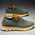 Men's Sneakers – Breathable Knit – Flexible Lightweight Sole – Lace Closure