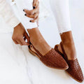 Women's Slip-on Shoes – Woven Design – Pointed Toe – Flexible and Breathable Comfort