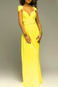 Women's Maxi Dress - Halterneck - High Slit - Flowy Elegant Fit