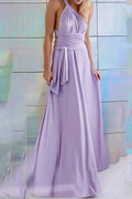 Women's Maxi Dress - Halterneck - High Slit - Flowy Elegant Fit
