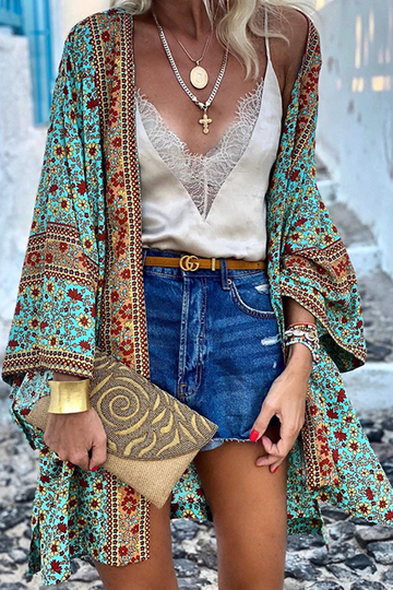 Light Airy Bohemian Kimono Cardigan