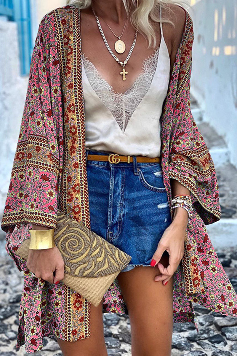 Light Airy Bohemian Kimono Cardigan