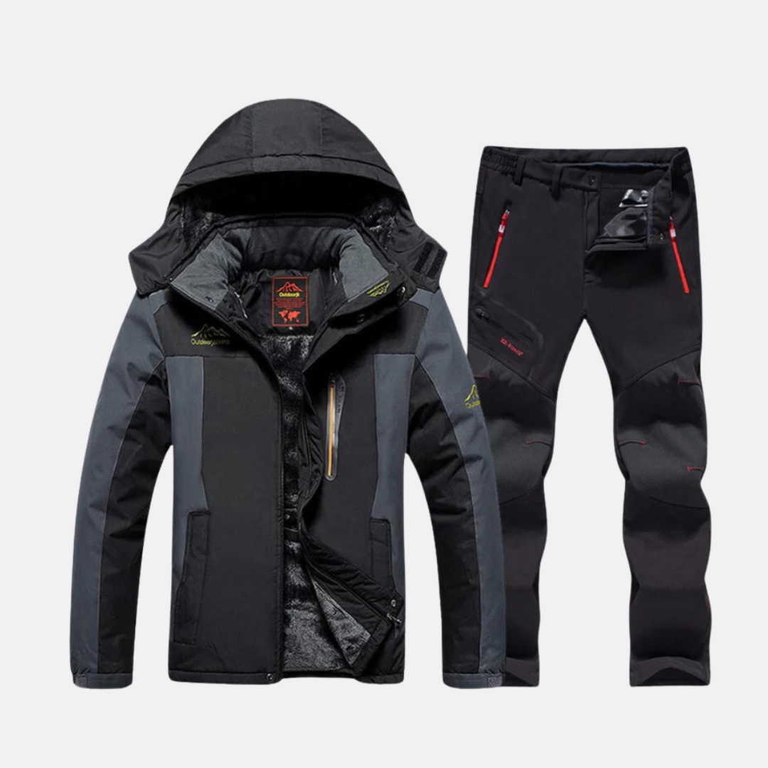 Woven Shell Fleece Lined Two-Piece Set