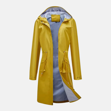 Water-Resistant Long Hooded Adjustable Jacket