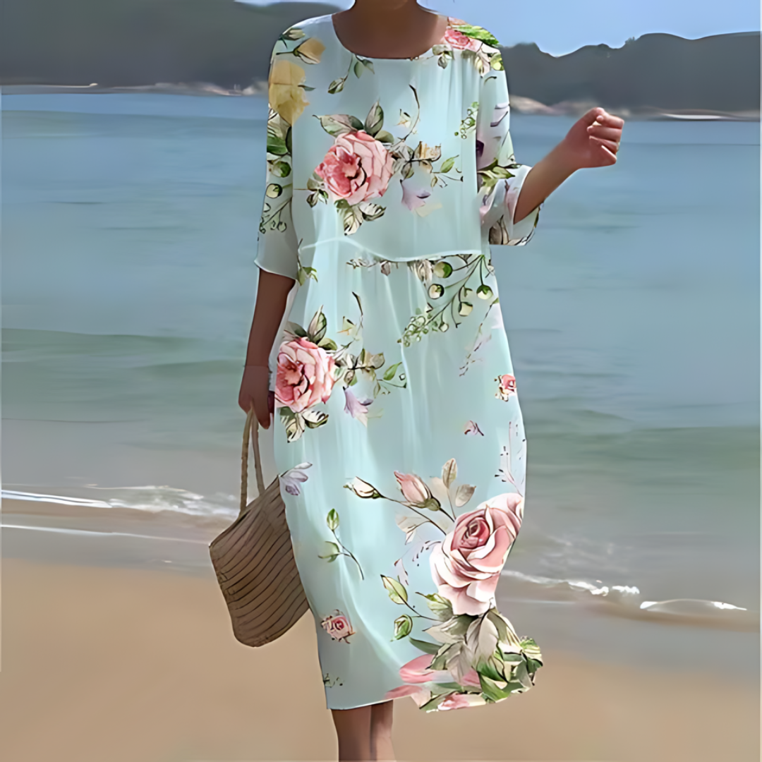 Light Airy Floral Midi Dress