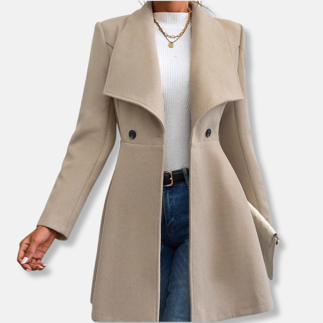Tailored Wool Feel Lapel Jacket