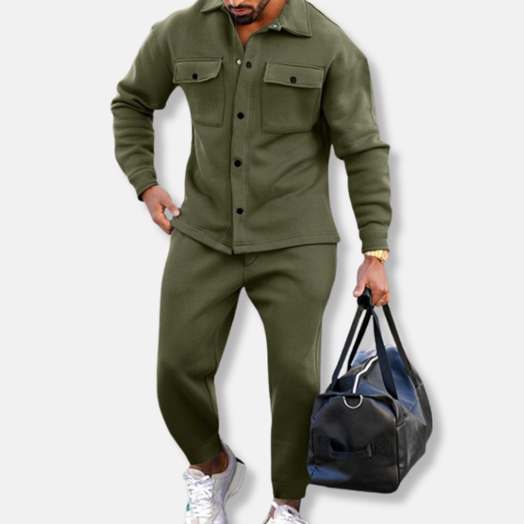 Structured Utility Pocket Two-Piece Suit