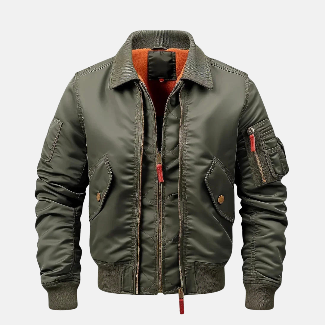 Water-Resistant Relaxed Fit Bomber Jacket