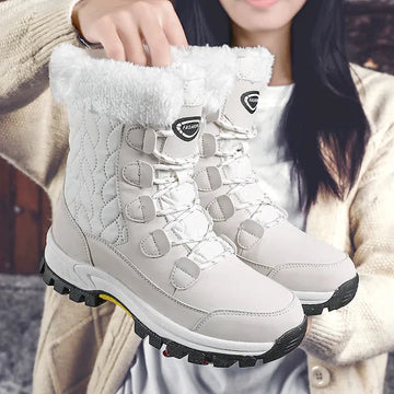 Water Resistant Quilted Faux Fur Snow Boots