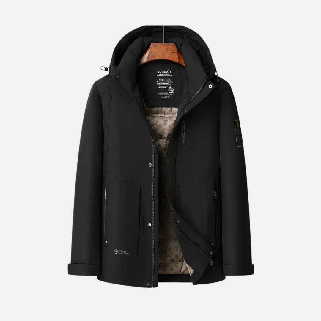 Adjustable Hood Quilted Down Jacket