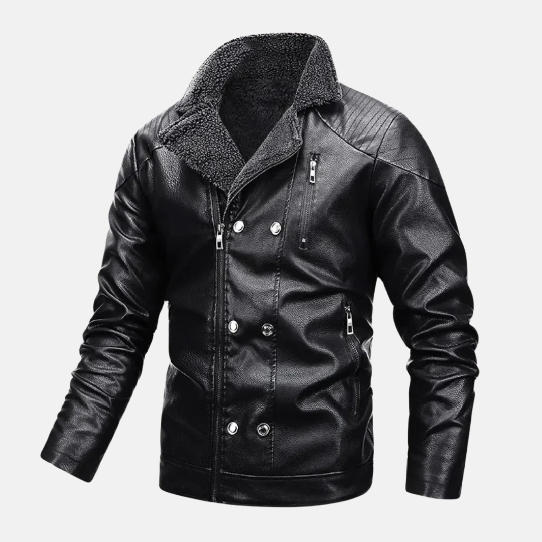 Shearling Lined Quilted Shoulder Jacket