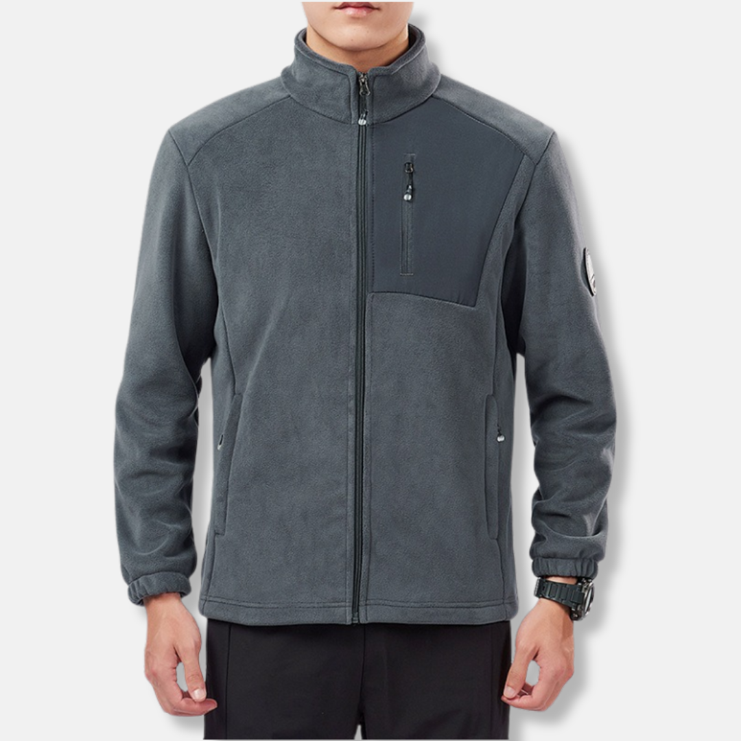Fleece Full Zip Stand Collar Jacket