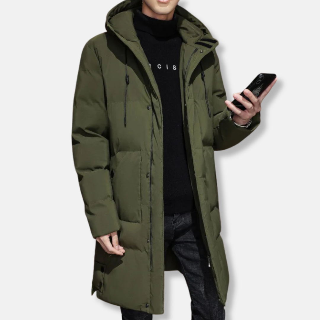 Quilted Hooded Regular Fit Long Jacket