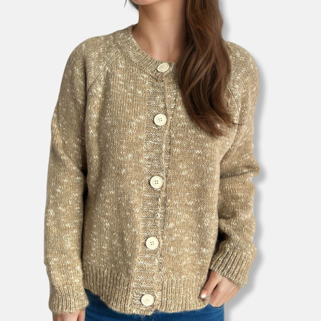Acrylic Blend Relaxed Fit Cropped Cardigan
