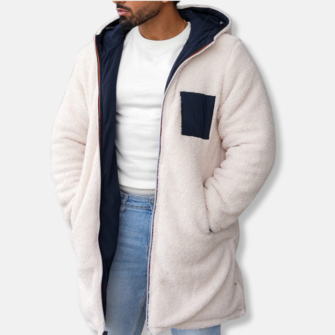 Soft Hooded Relaxed Fit Fleece Jacket