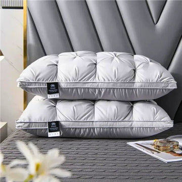 Minimalist Duck Down Tufted Piped Edge Bed Pillow