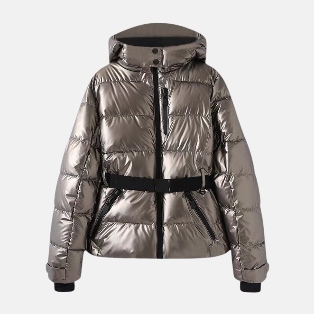 Quilted Insulated Belted Puffer Jacket