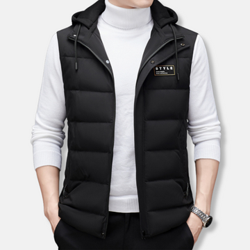 Quilted Insulated Water-Resistant Hooded Vest