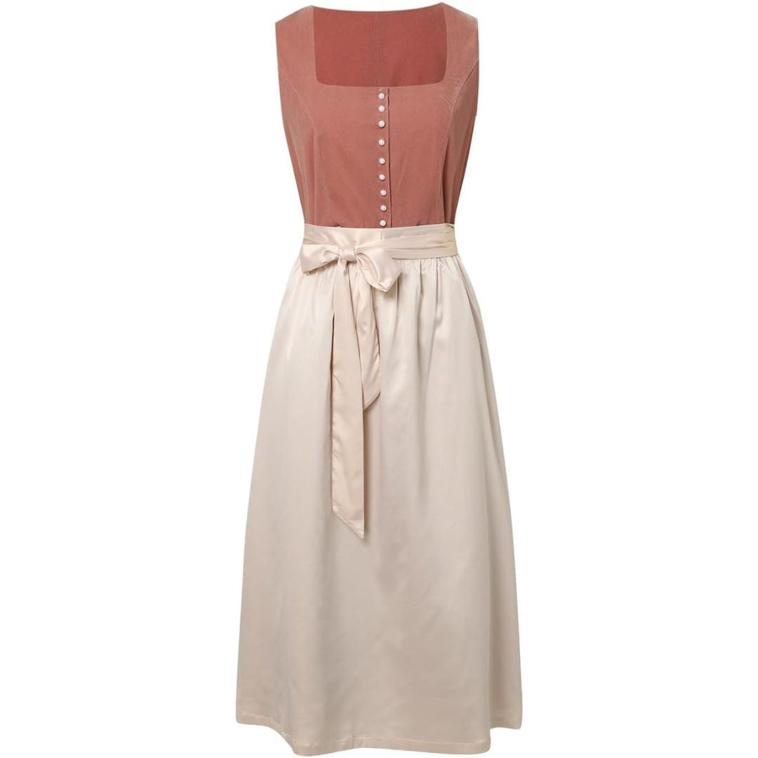 Lace Sleeve Structured Bodice Dirndl Dress