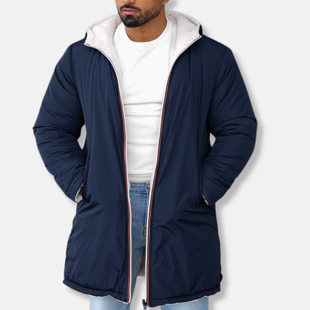 Wind Resistant Plush Lined Long-Line Jacket