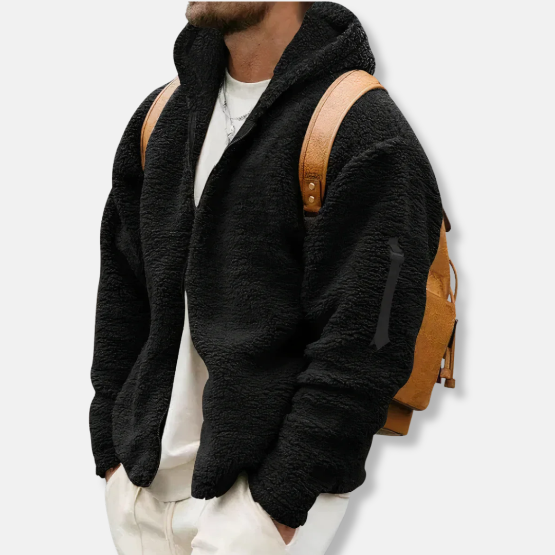 Sherpa Fleece Relaxed Fit Full Zip Hoodie