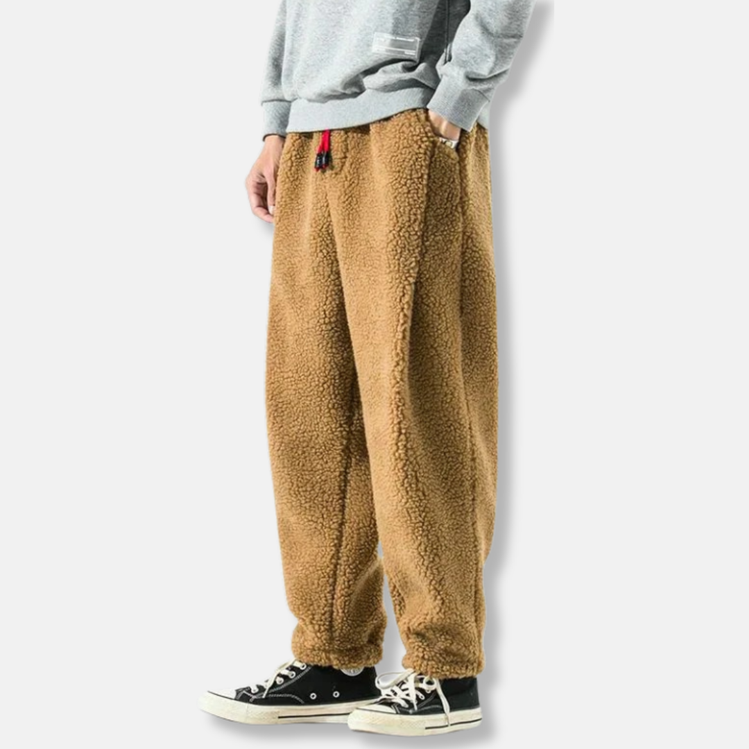 Sherpa Knit Loose Fit Elastic Waist Pants